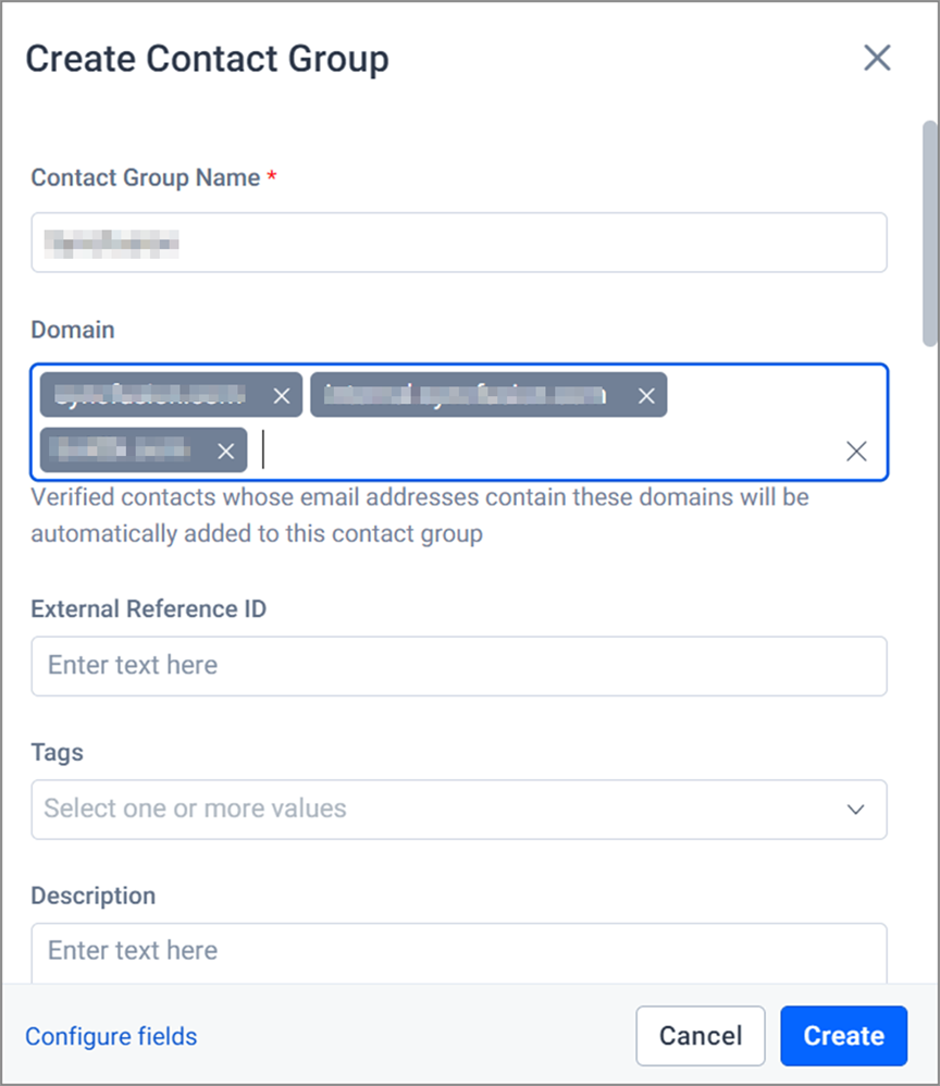 Create Contact Group Details