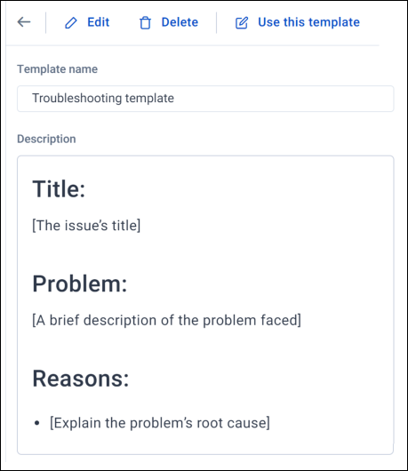 Article Template View