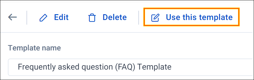 Use this Template in View Page