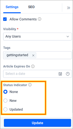 Set up Status Indicator